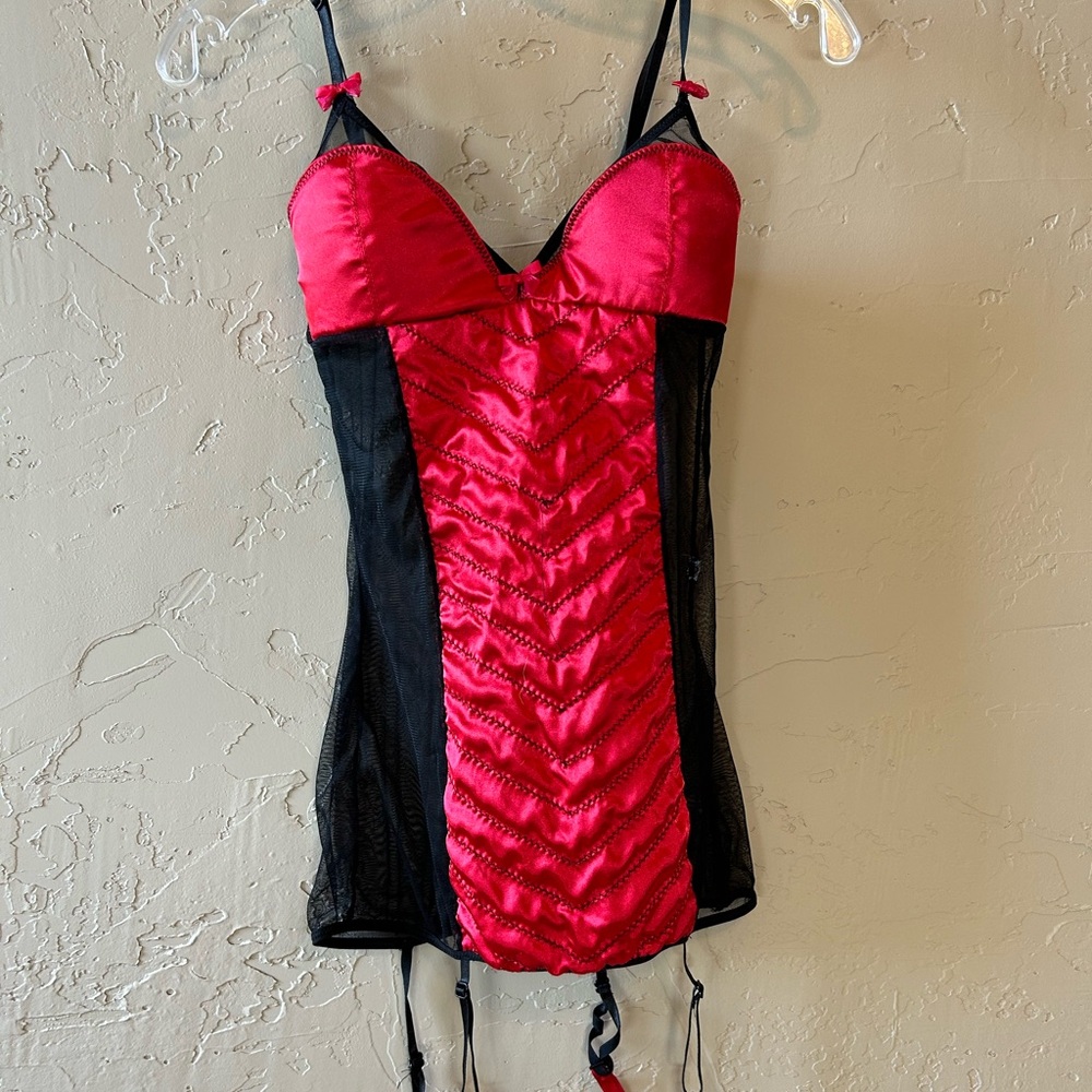 Red and black lingerie